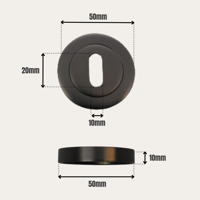 Keyhole Escutcheon Gun Metal