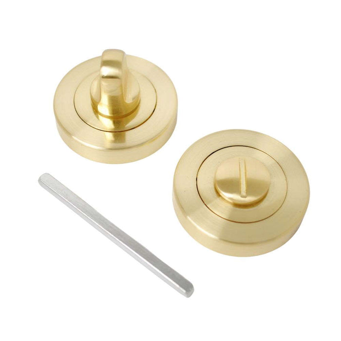 Bathroom Turn Escutcheon Satin Brass