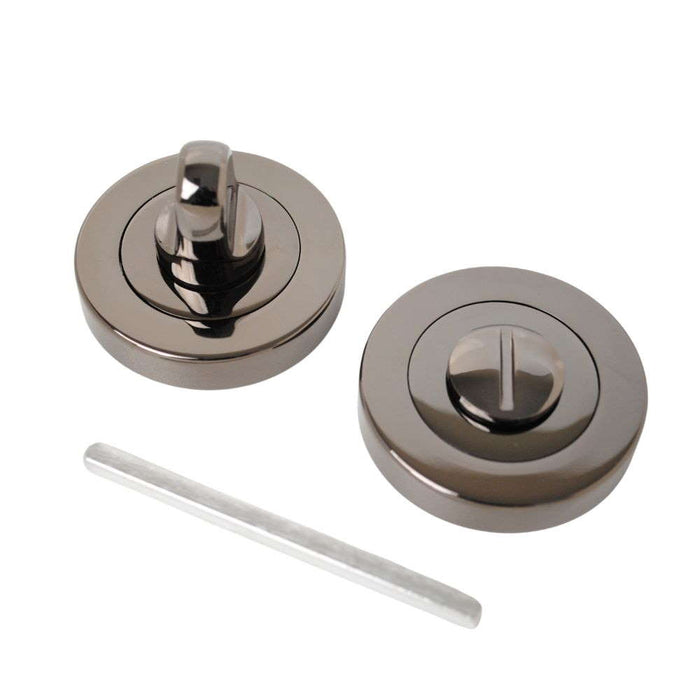 Bathroom Turn Escutcheon Polished Black Nickel