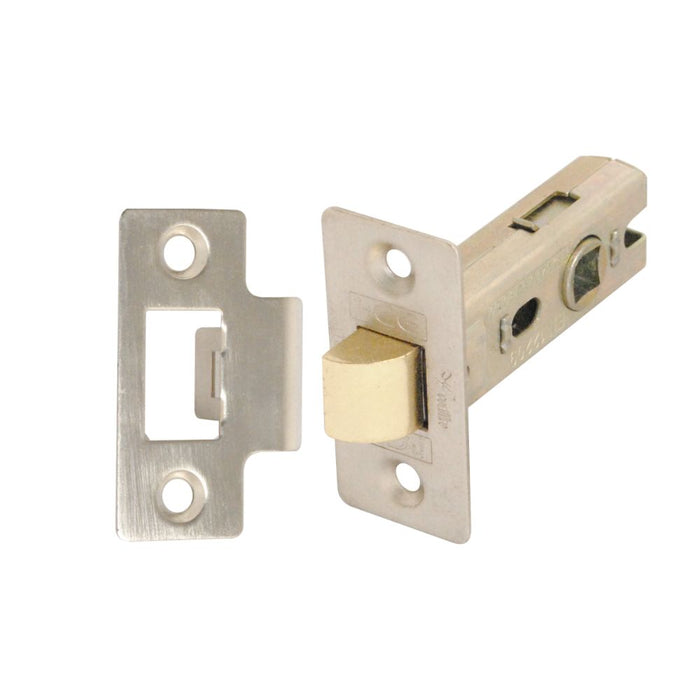 Tubular Latch (Bolt Through) CE Rated Satin Nickel Plated