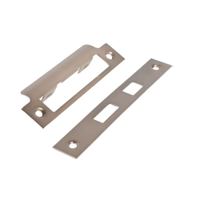 Black Nickel Conversion Plate & Keep for 3Lever Sash & Bathroom Lock