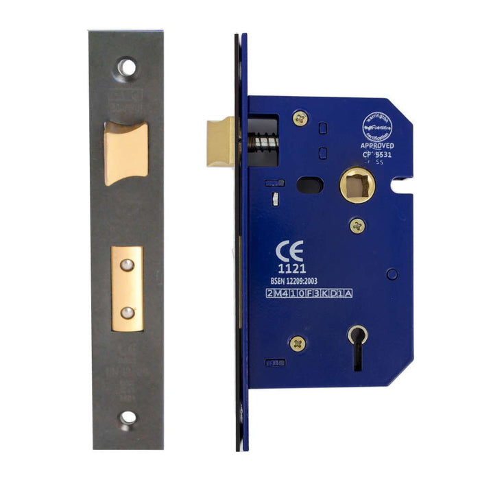 5 Lever Sashlock 63mm CE Rated Matt Black