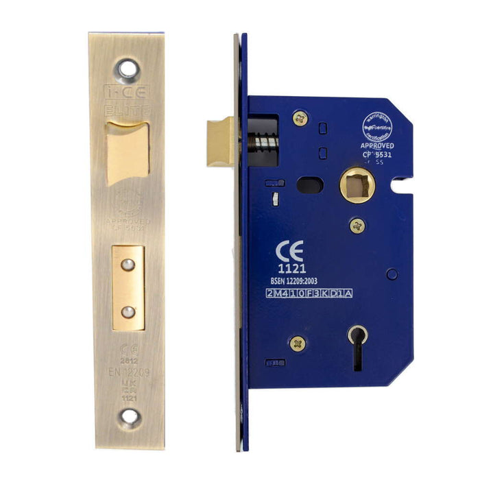 5 Lever Sashlock 63mm CE Rated Antique Brass