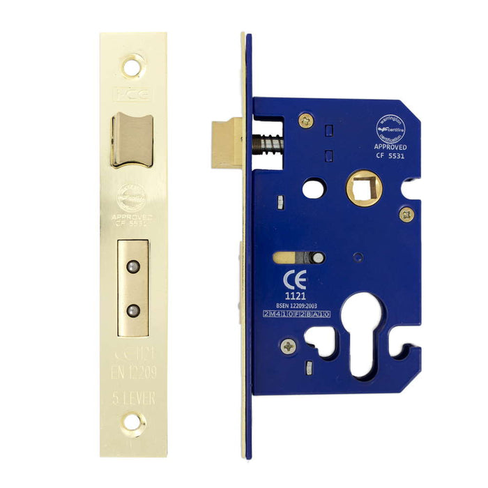 Euro Sash Lock Case 63mm CE Rated Satin Brass
