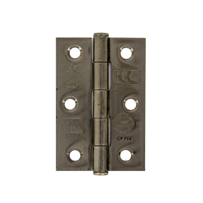 Button Tip Butt Hinge 76mm CE Rated Florentine Bronze