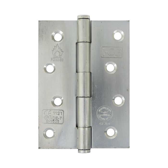 Button Tip Butt Hinge 100mm CE Rated Bright Zinc Plated