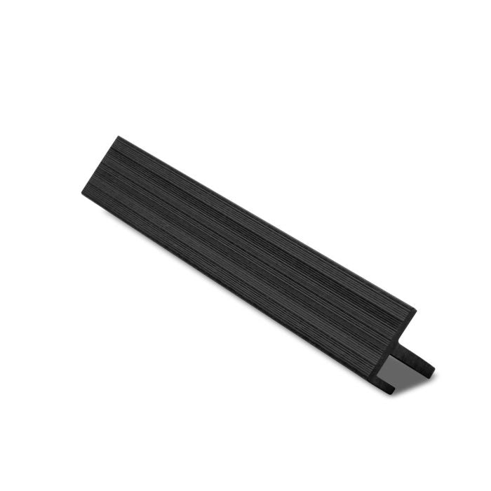Midnight Black Composite Cladding F Trim 47mm (3.6m Length)