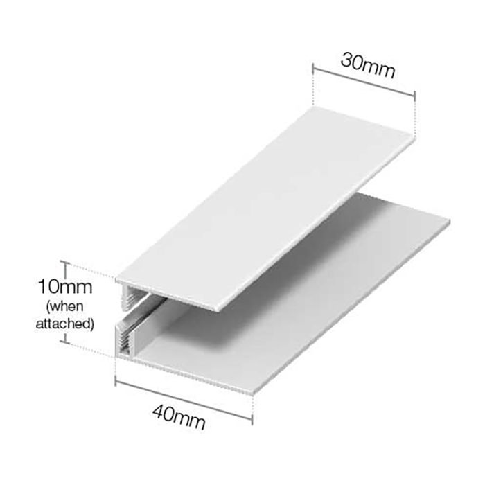 White Panel Trim 30mm (5m Length)