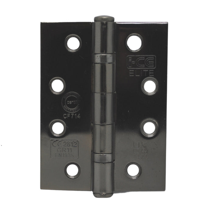 Mild Steel Ball Bearing Hinge 100mm UKCA11 Rated Black Nickel