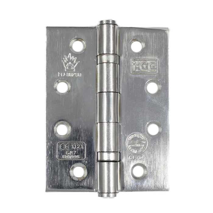 Mild Steel Ball Bearing Hinge 100mm UKCA11 Rated Polished Chrome Plated