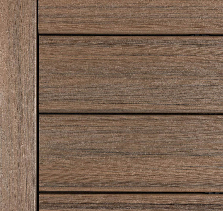 Brown Venture Composite Decking Board Solid Edge - Length 3.66m x Width 140mm
