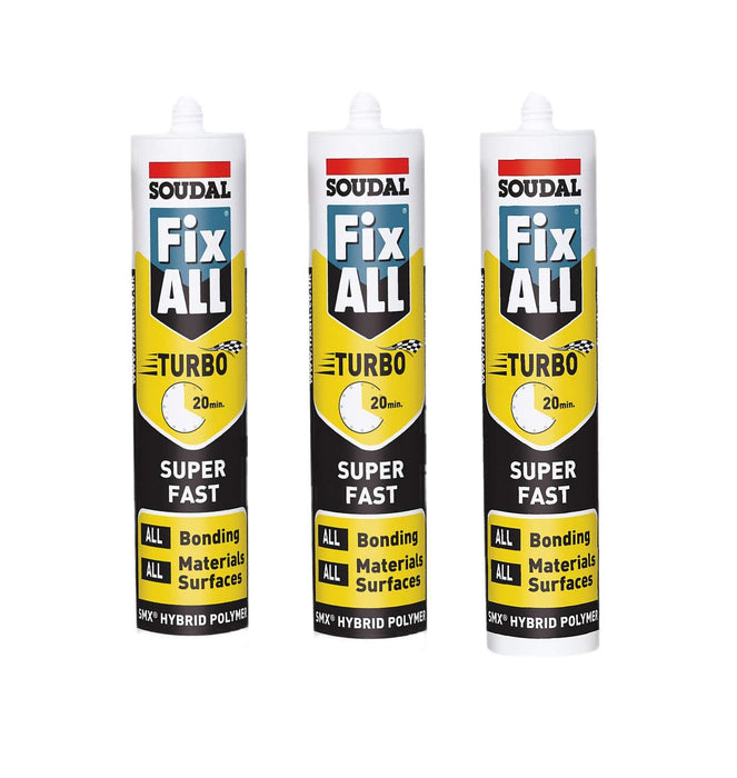 White Fix All Turbo Sealant Adhesive (Bundle X3 290ml)