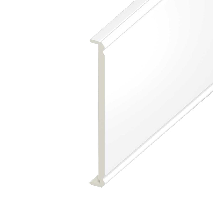 White Double Ogee Fascia Capping Board 404mm (5m Length)
