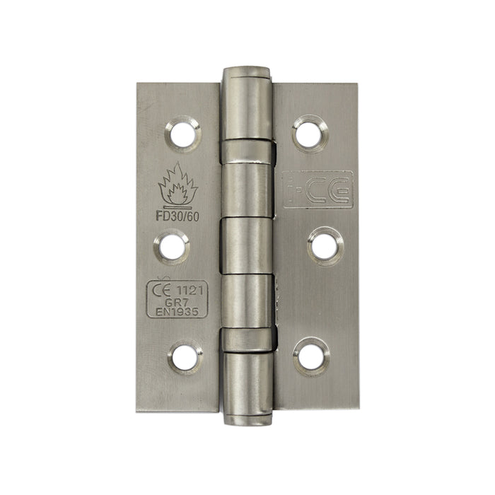 Stainless Steel Ball Bearing Hinge 76mm CE7 Rated Satin