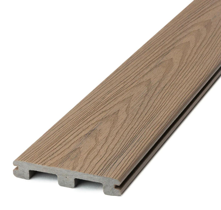 Brown Venture Composite Decking Board Solid Edge - Length 3.66m x Width 140mm