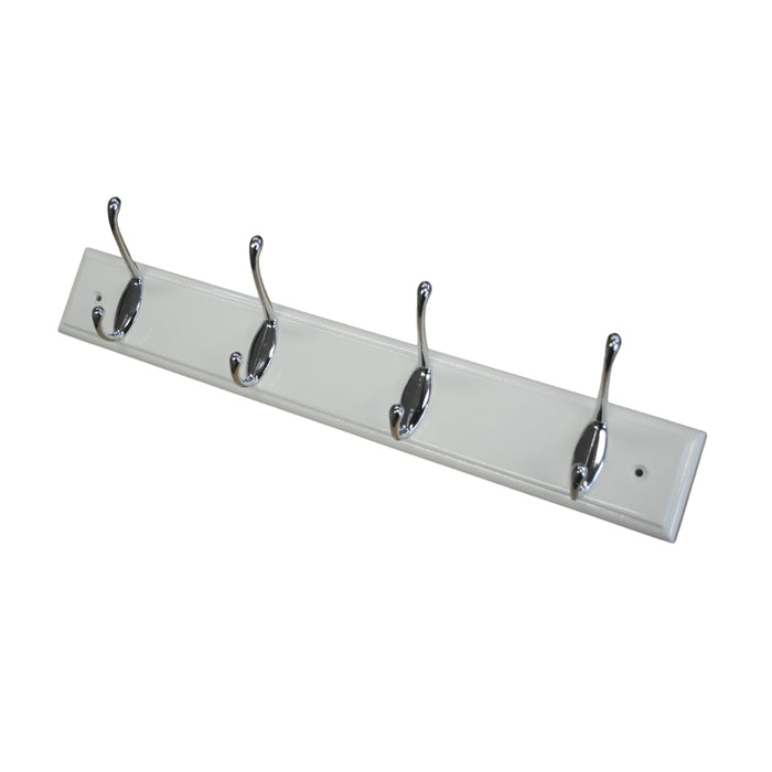 Hat & Coat Rack White - 4 hook CP