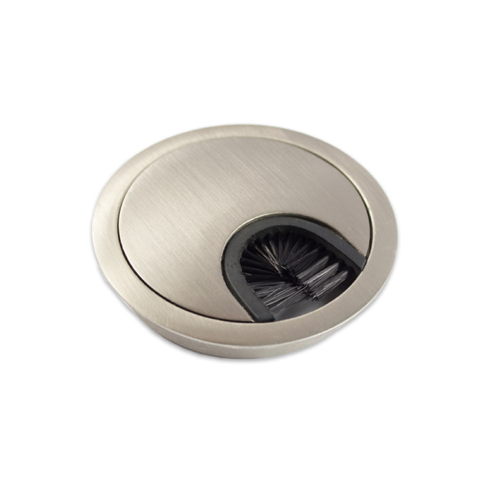 Cable tidy Desk insert Grommet Brushed Nickel — Trade Superstore Online