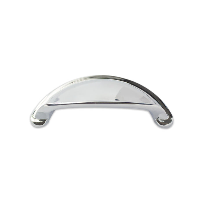 Modern Cup Drawer Pull Polished Chrome