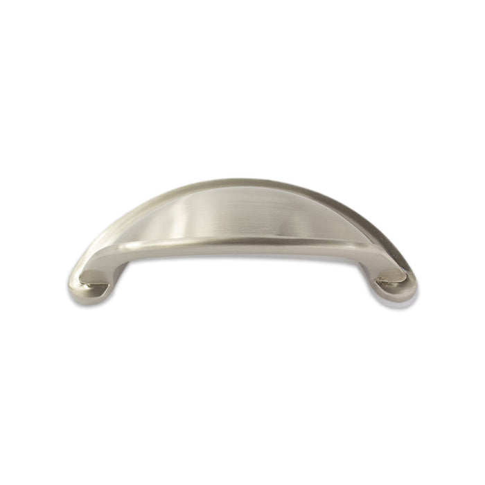 Modern Cup Drawer Pull Satin Nickel