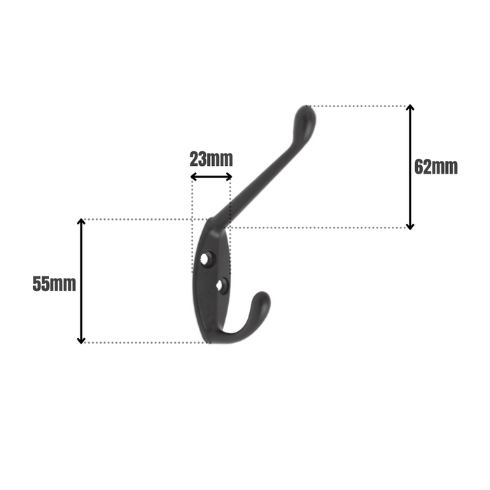 Hat & Coat Hook Matt Black