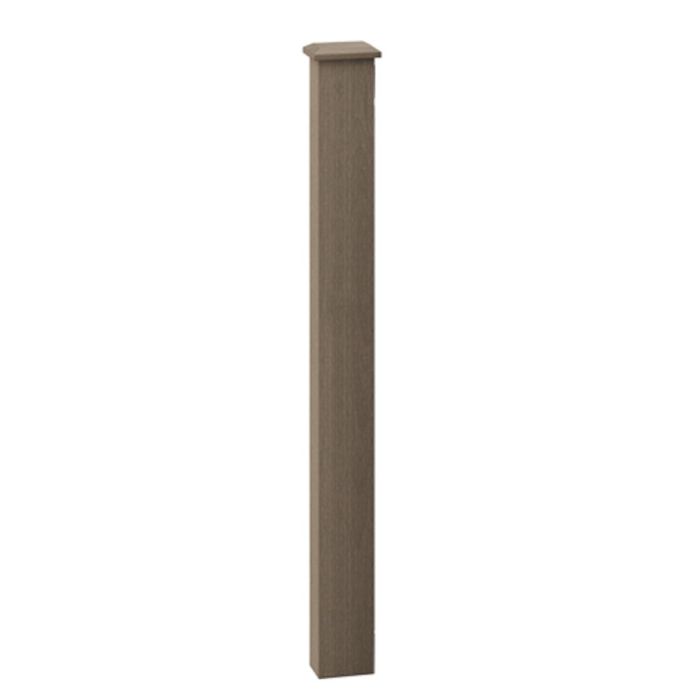 Walnut Composite Balustrade Frame Mount Newel & Cap Kit 110mm (2.4m Length)