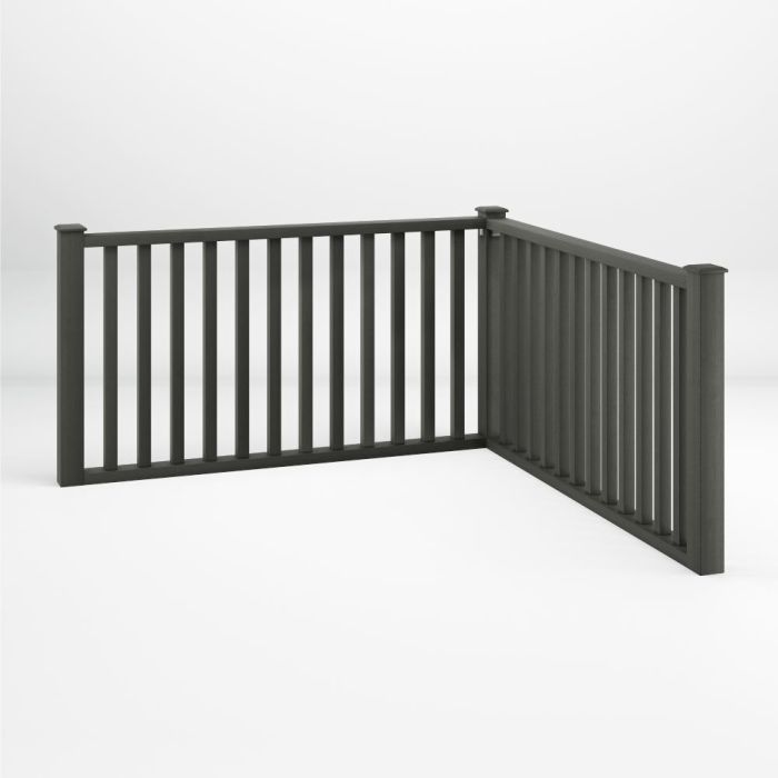 Charcoal Composite Balustrade Handrail & Spindle Kit