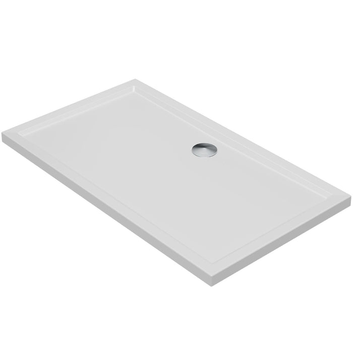 40mm Low Profile 1300x900mm Rectangular Tray & Waste - White