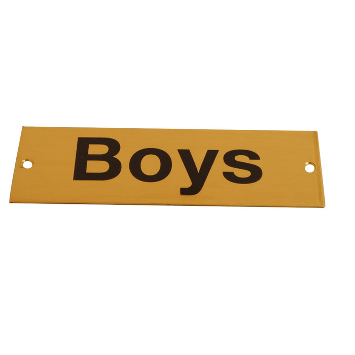 Sign Screen Printed Boys Brass