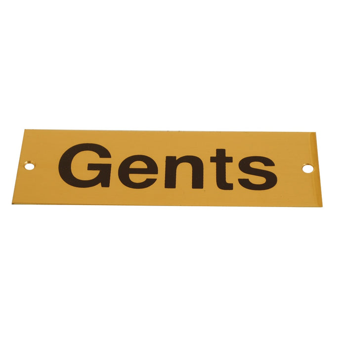 Sign Screen Printed Gents Brass
