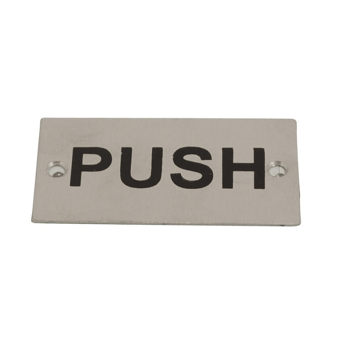 Sign Screen Printed Push PSS 75x40mm