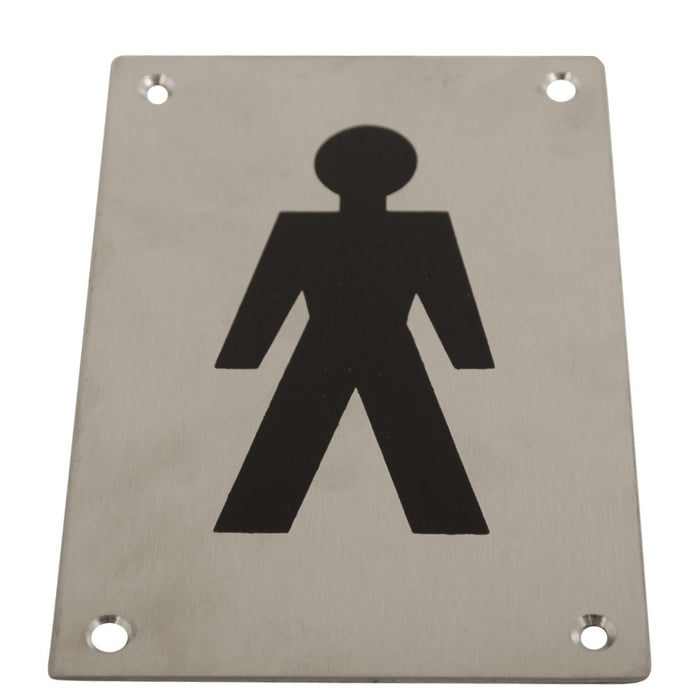 Sign Screen Printed Male SSS 150x100mm