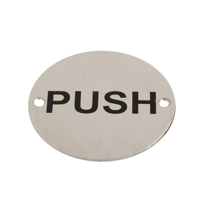Disc Screen Printed Push SAA 76mm