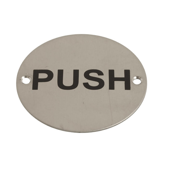 Disc Screen Printed Push PSS 76mm