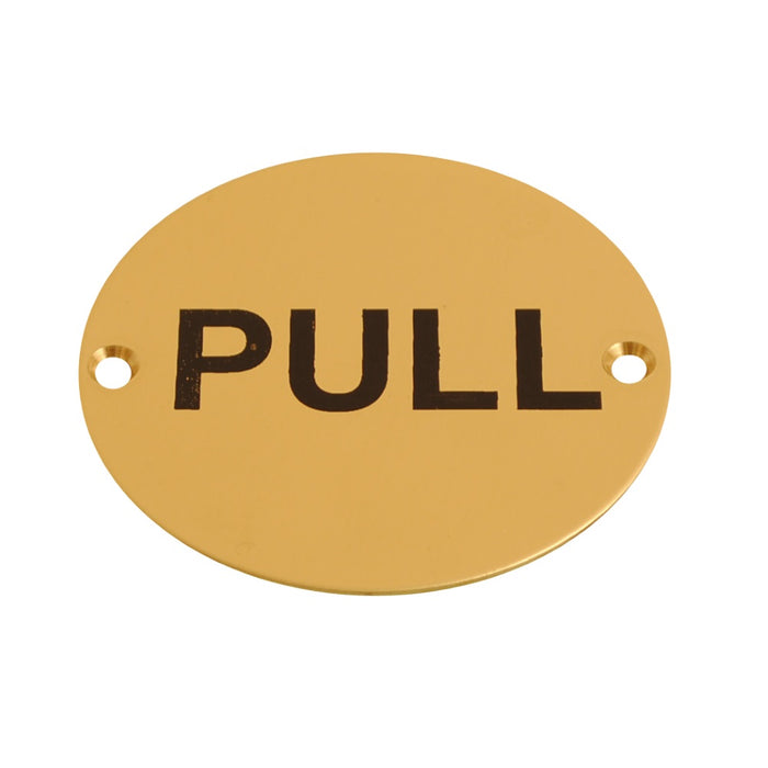Disc Screen Printed Pull Brass 76mm