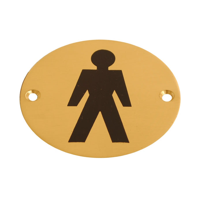 Disc Screen Printed Male Brass 76mm