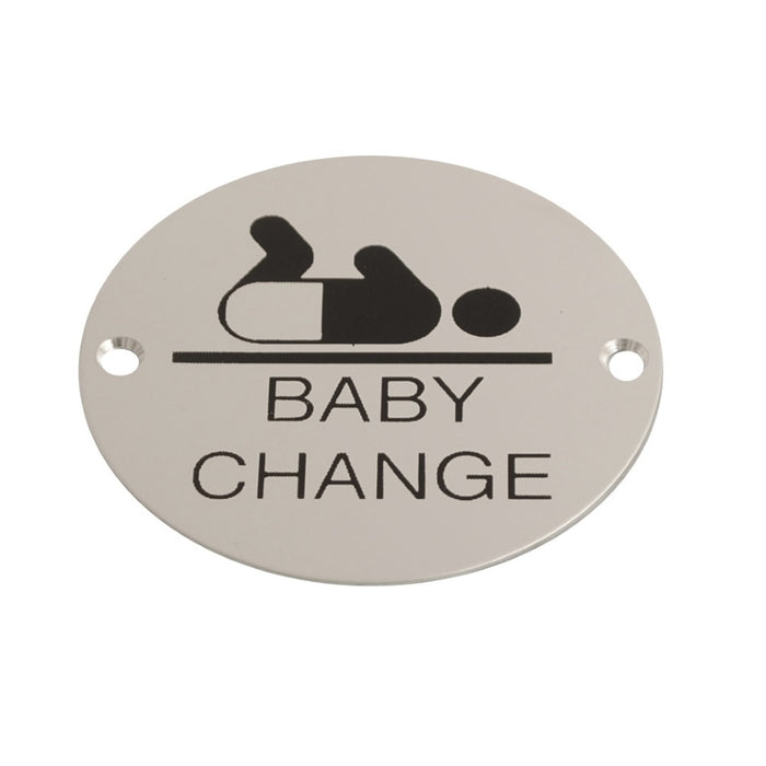 Disc Screen Printed Baby Change SAA 76mm