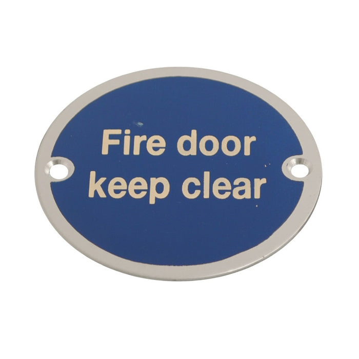 Disc Fire Door Keep Clear SAA 76mm