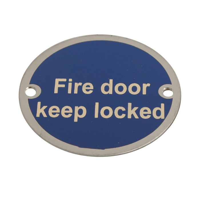 Disc Fire Door Keep Locked PSS 76mm