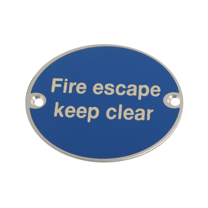 Disc Fire Escape Keep Clear SAA 76mm