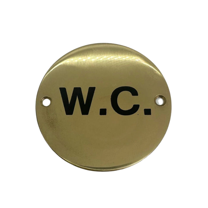 Disc Screen Printed W.C. Brass 76mm