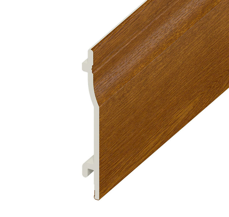 Golden Oak Woodgrain Shiplap Cladding (5m Length)