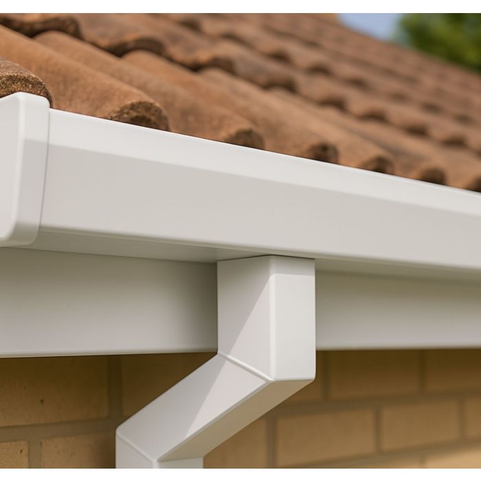 White Square Gutter 114mm (2m Length)