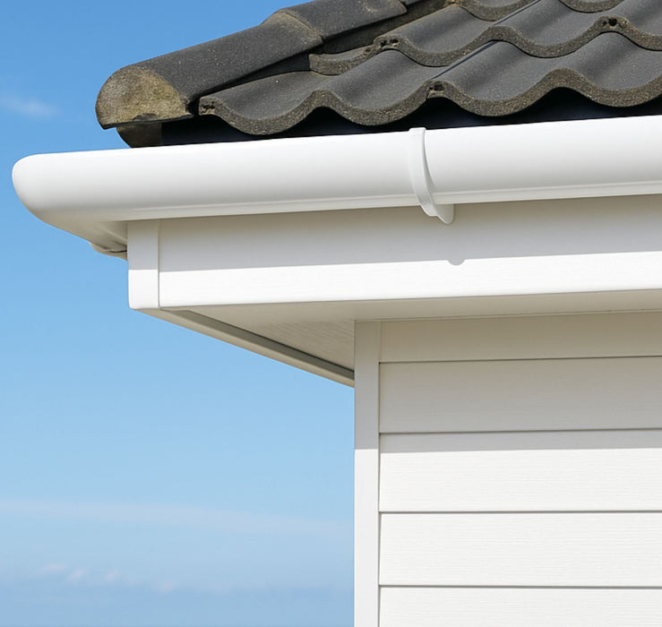 White Bull Nosed Fascia Board (5m length)