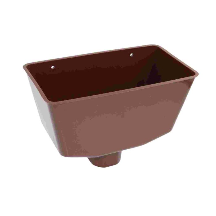 Brown Universal Downpipe Hopper (255m x 137mm)