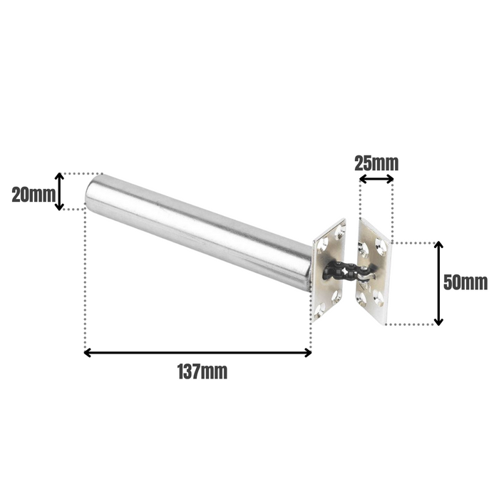 Concealed Door Closer Square End CP/PSS