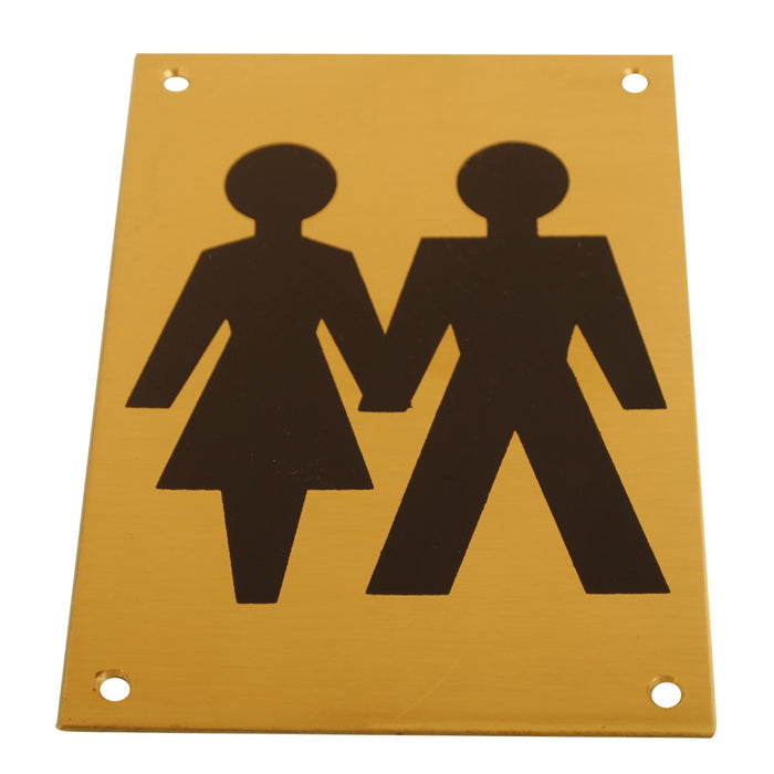 Sign Screen Printed Unisex Brass 150x100mm
