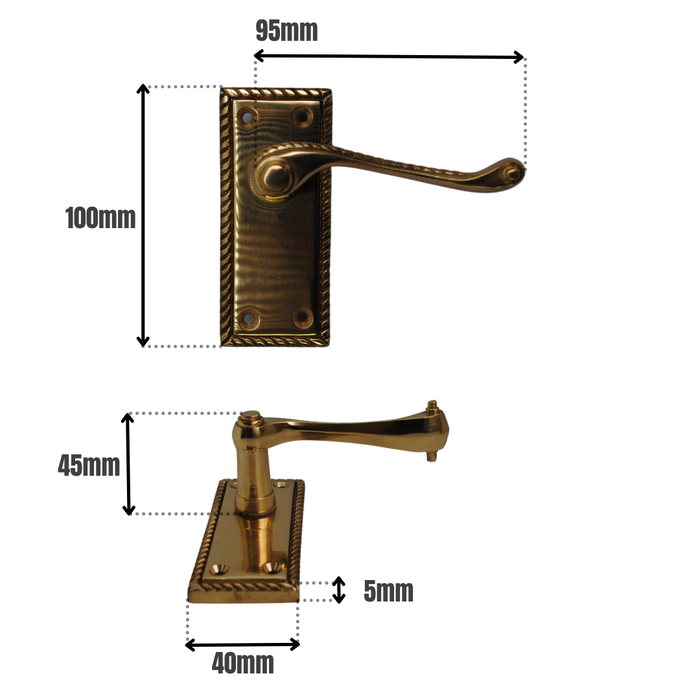Georgian Lever Latch Brass