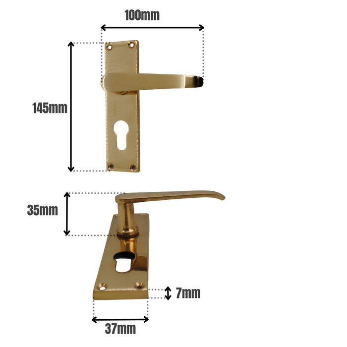 Victorian Straight Lever EURO Brass 150mm