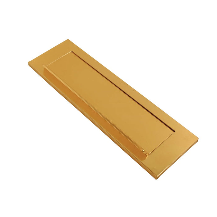 Letter Plate Rear Fix Gold 250mmx75mm