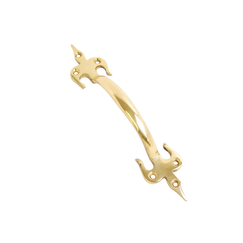 Pull Handle Fleur De Lys Brass 175mm